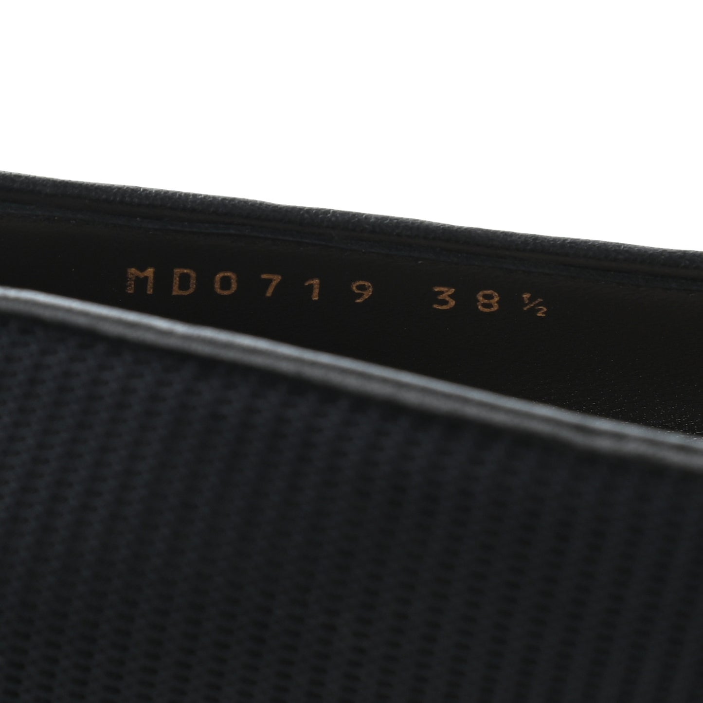 Technical Fabric Pointed Toe Flats 38.5 Black