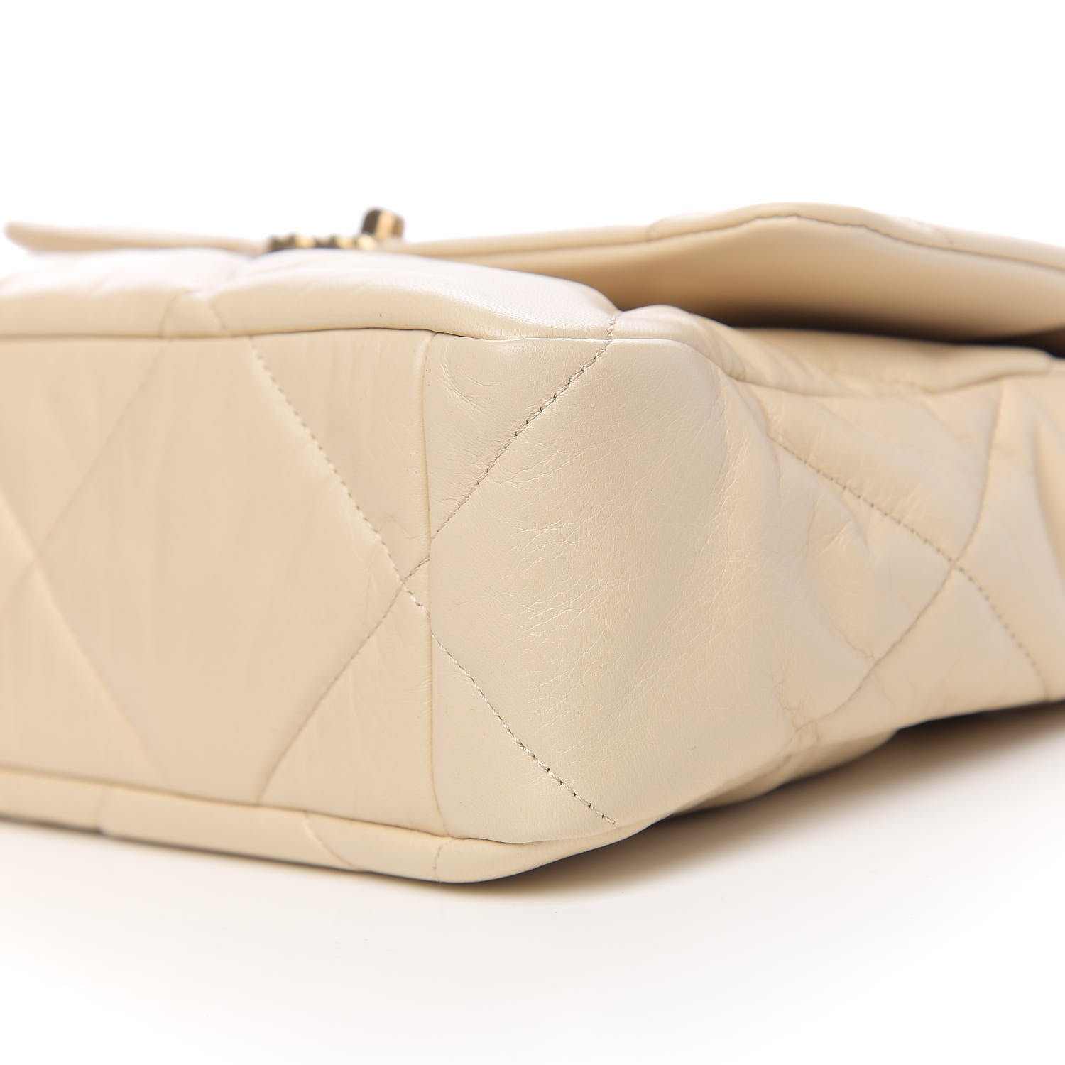 Chanel Lambskin Quilted Large 19 Flap Beige 7 of 8