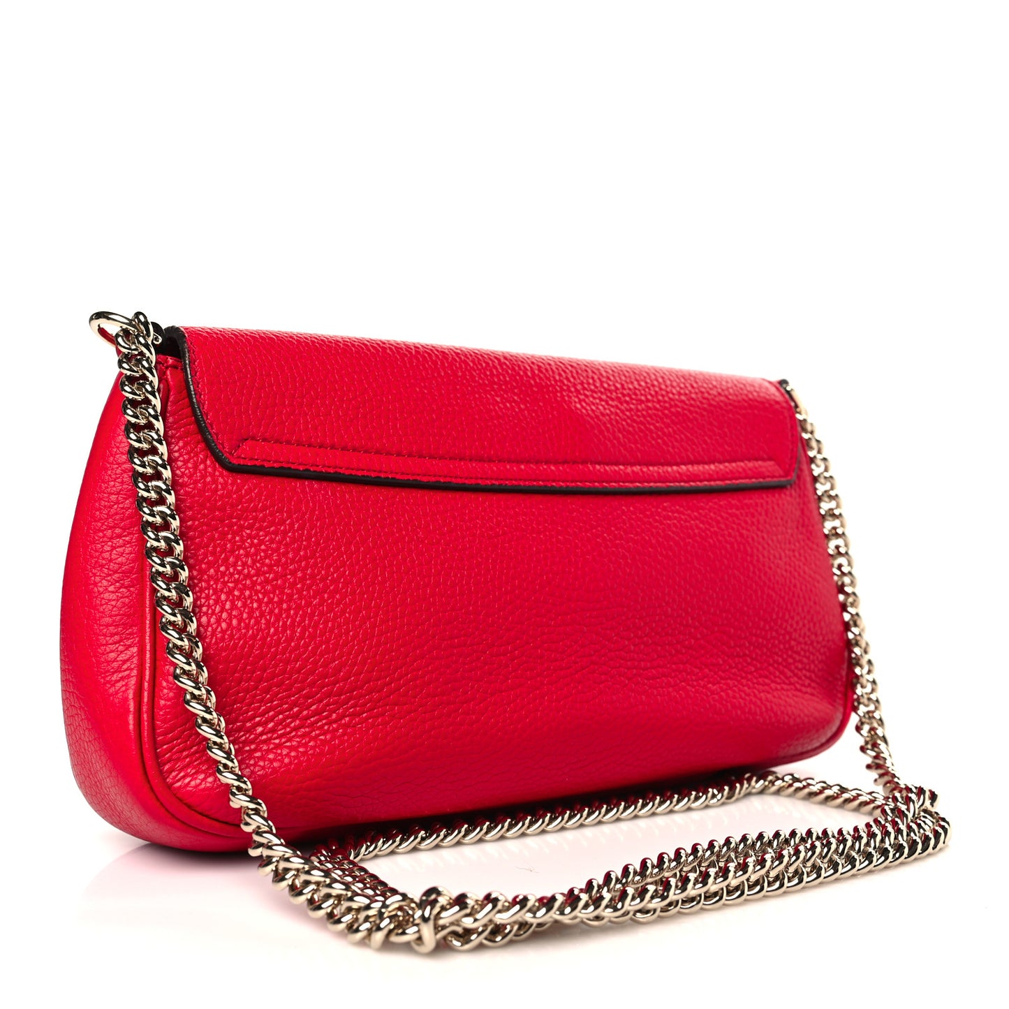 Pebbled Calfskin Medium Soho Flap Crossbody Tabasco Red
