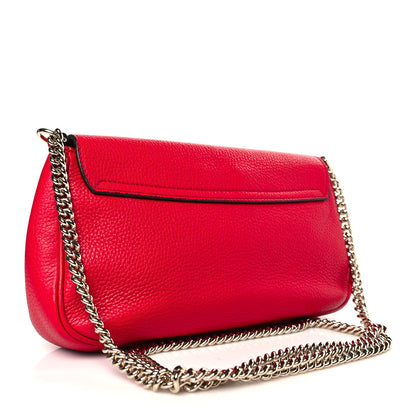 Gucci Pebbled Calfskin Medium Soho Flap Crossbody Tabasco Red 3 of 9