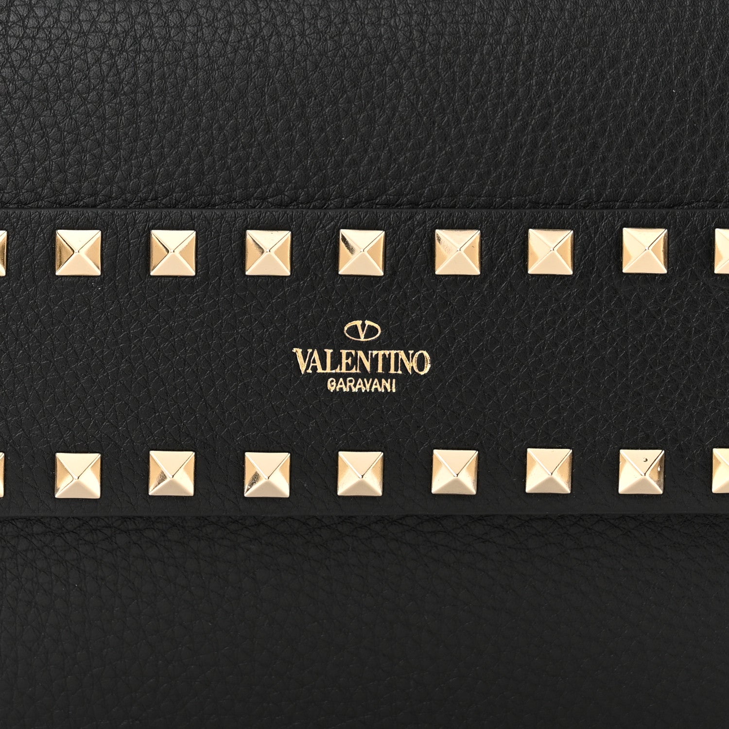 Valentino Garavani Pebbled Calfskin Rockstud Side Slip Crossbody Black 7 of 9