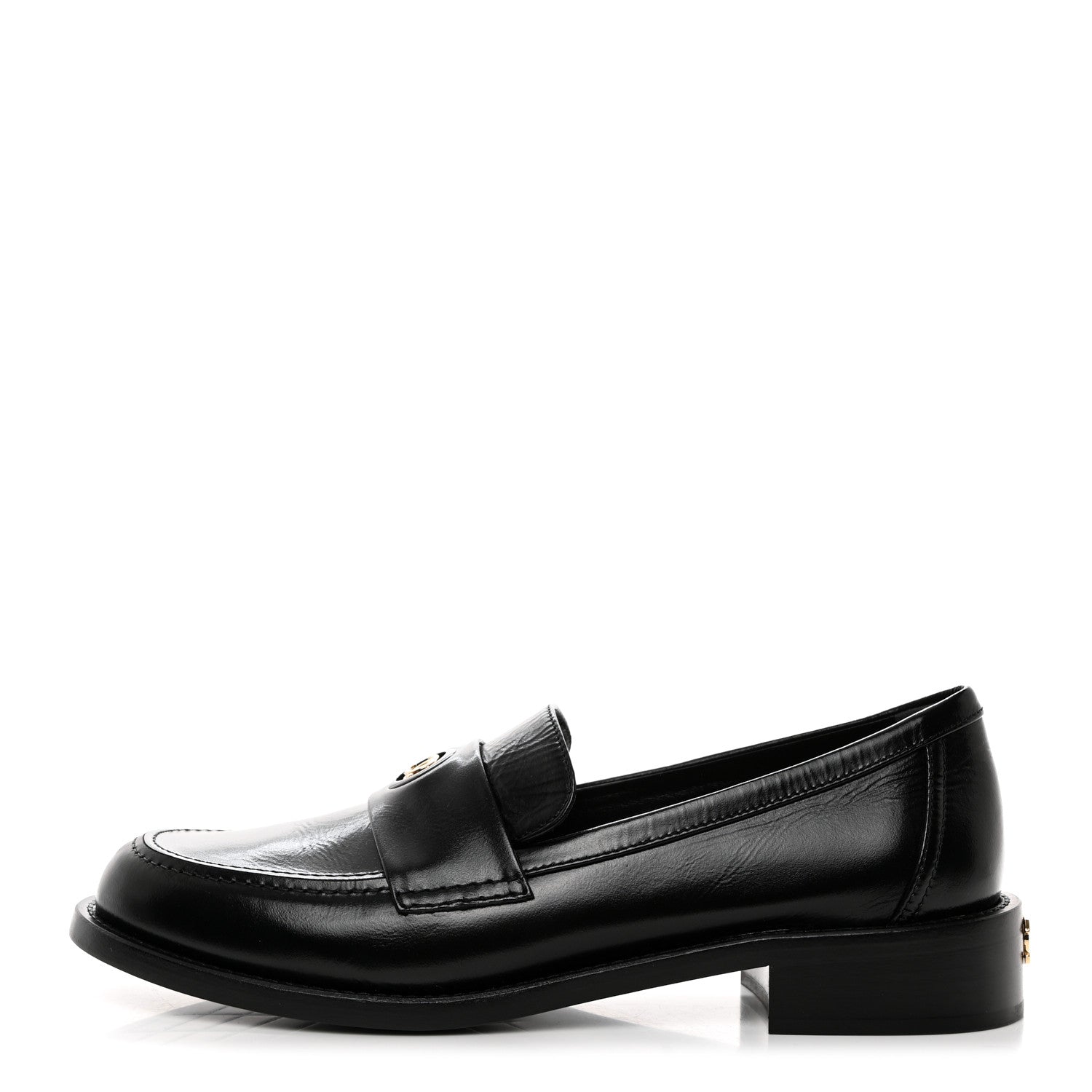 Chanel Calfskin CC Moccasin Loafers 40 Black 1 of 9