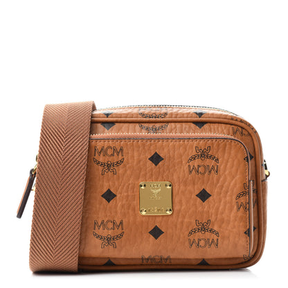 MCM Visetos Klassik Crossbody Bag Cognac 1 of 9