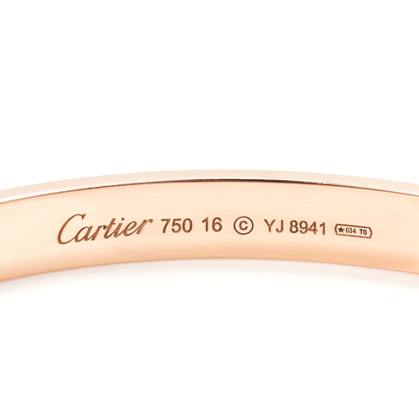18K Pink Gold LOVE Bracelet 16