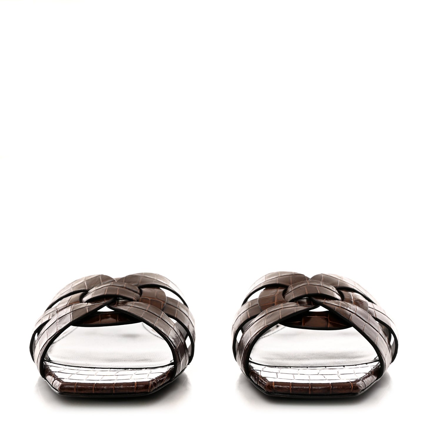 Patent Croc Embossed Tribute 05 Slide Sandals 36 Moro