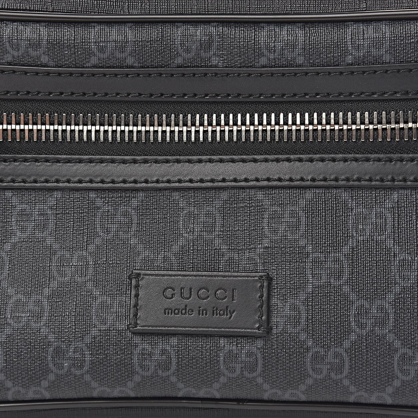 Soft GG Supreme Monogram Web Belt Bag Black Grey