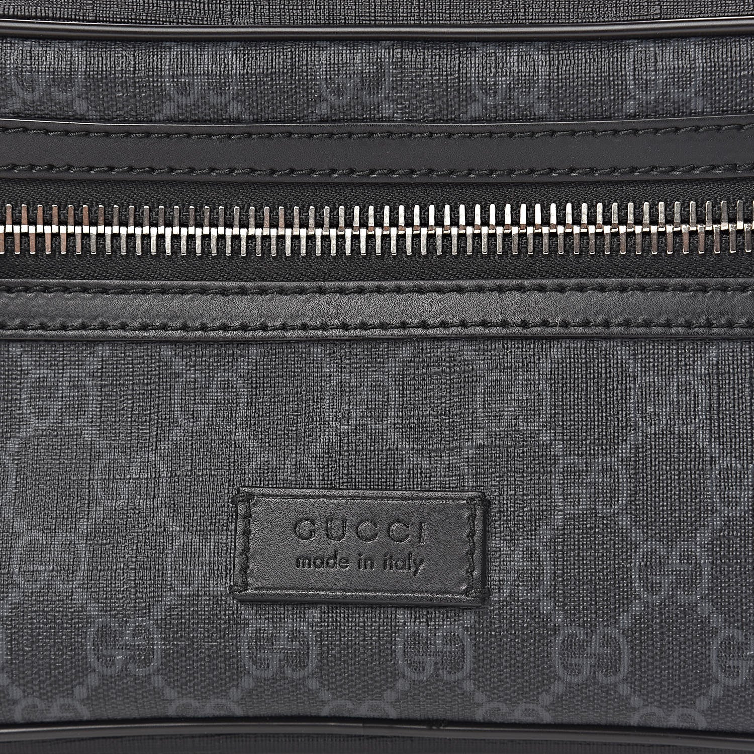 Gucci Soft GG Supreme Monogram Web Belt Bag Black Grey 8 of 10