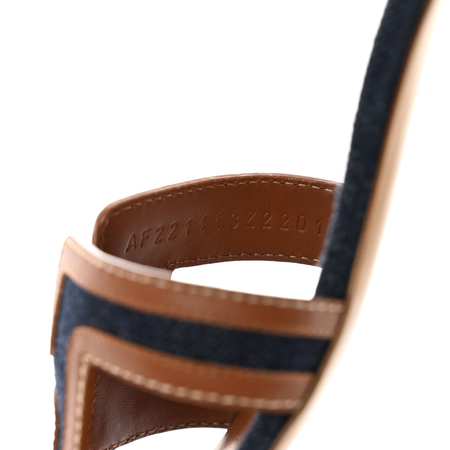 Hermes Calfskin Denim Oasis Sandals 36 Bleu Brut Gold 8 of 9
