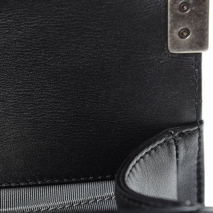 Chanel Metallic Calfskin Quilted Medium Boy Flap Black 14 of 15