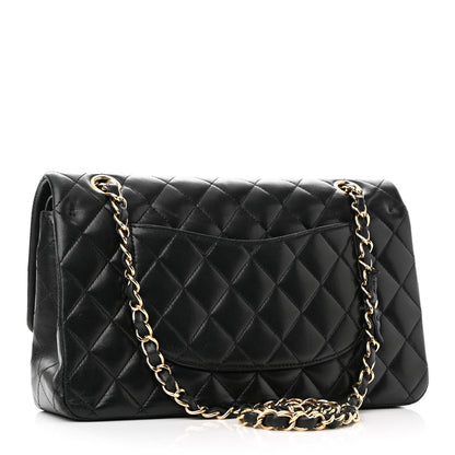 Chanel Lambskin Quilted Medium Double Flap Black 2 of 14