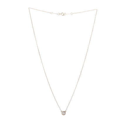 Tiffany 18K Rose Gold Diamond .17ct Elsa Peretti Diamonds by the Yard Pendant Necklace 3 of 4