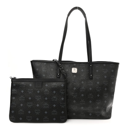 MCM Visetos Medium Anya Shopper Tote Black 1 of 11