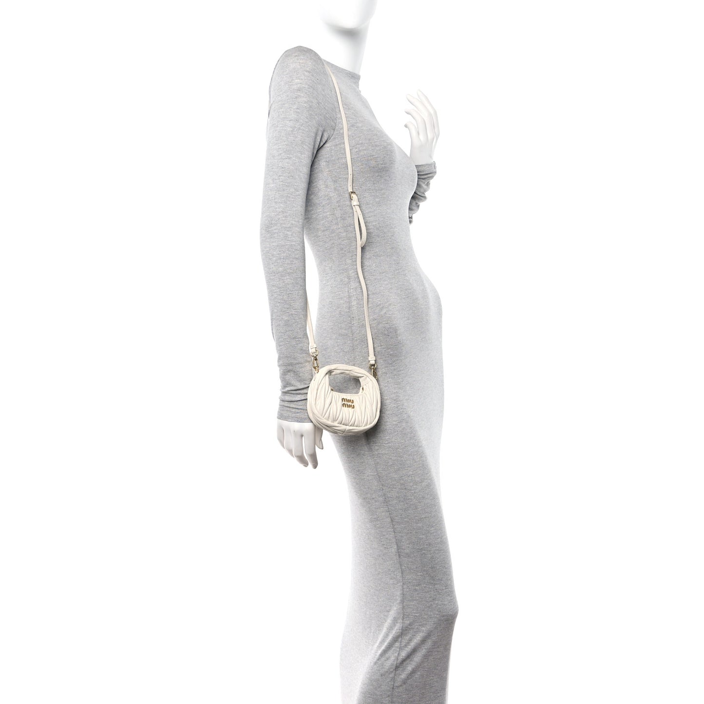Nappa Matelasse Micro Wander Hobo White