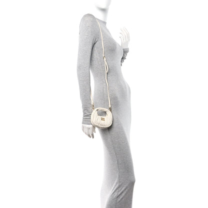 Miu Miu Nappa Matelasse Micro Wander Hobo White 2 of 10