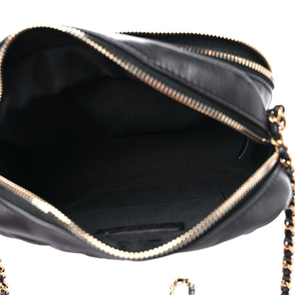 Chanel Calfskin Quilted Day Trips Camera Case Black 5 of 11