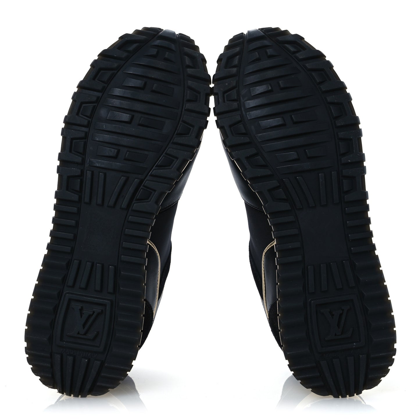 Suede Monogram Run Away Sneakers 36.5 Black