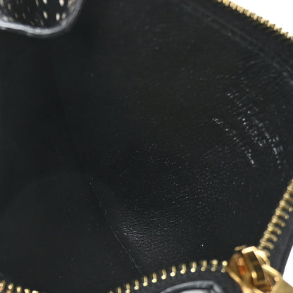 Saint Laurent Calfskin Printed Polka Dot 5 Fragments Zip Pouch Card Holder Black 5 of 7