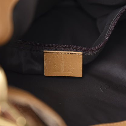 Gucci Monogram Large Bamboo Top Handle Bag Tan 7 of 19