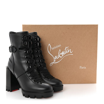 Christian Louboutin Calfskin Macademia 100 Combat Boots 37.5 Black 9 of 9