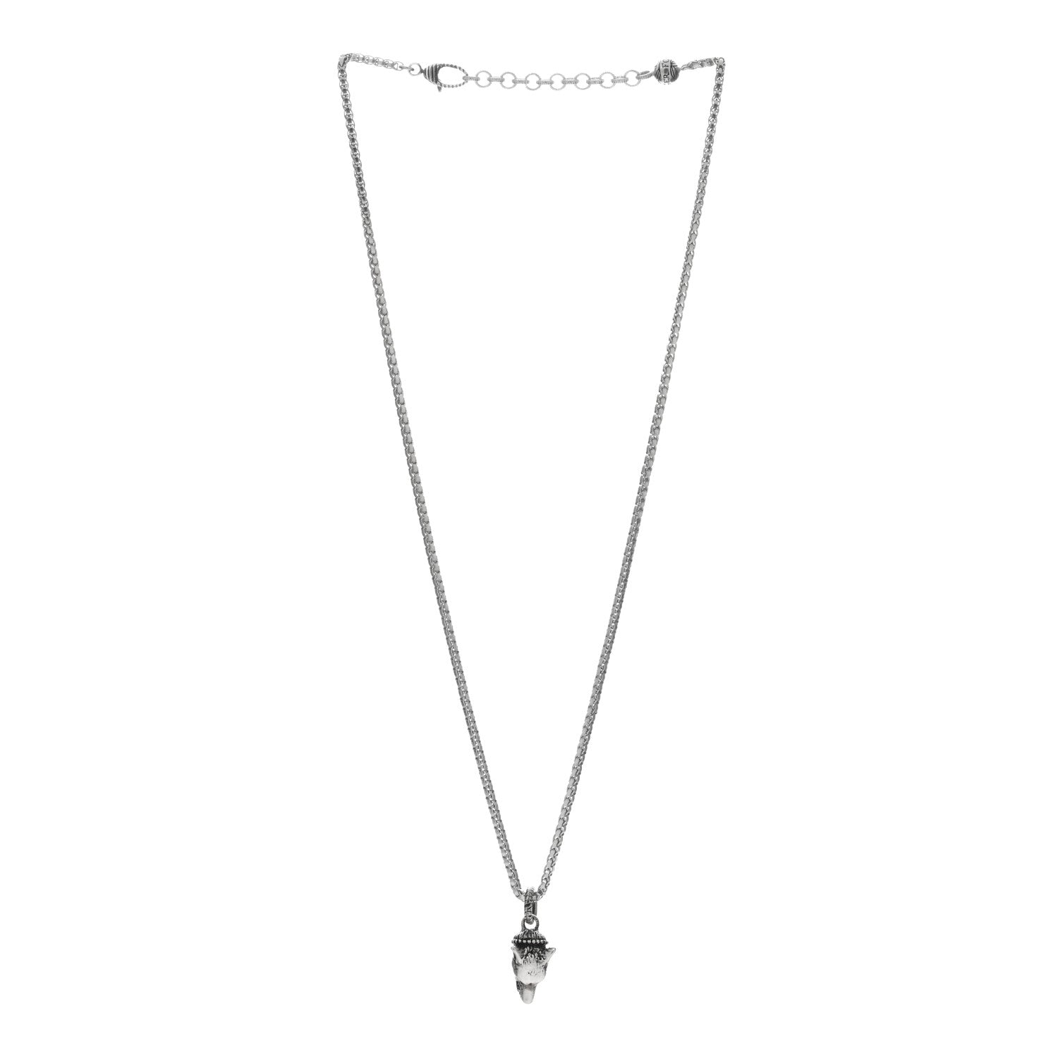 Gucci Sterling Silver Anger Forest Wolf Head Necklace 2 of 5