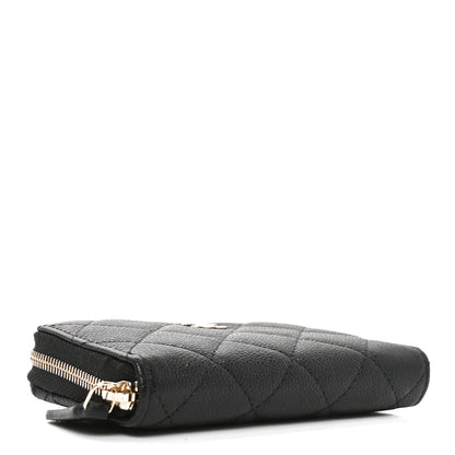 Chanel Caviar Quilted Zip Coin Purse Black 4 of 8