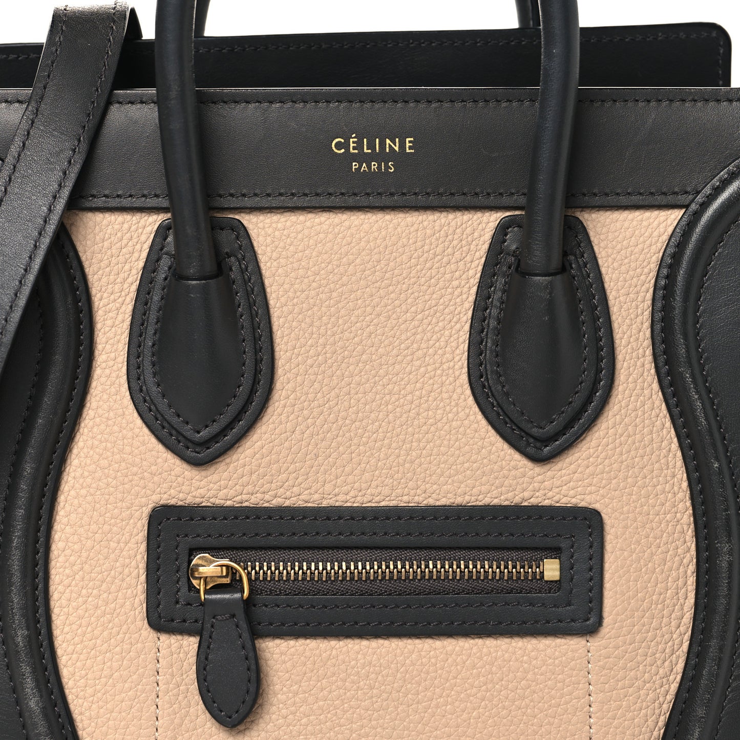 Baby Grained Calfskin Nubuck Nano Tri-Color Luggage Fuchsia