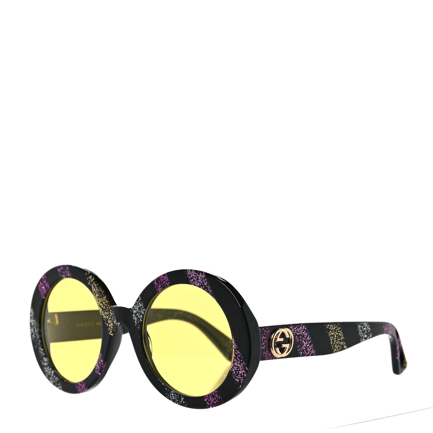 Gucci Acetate Round GG0319S Sunglasses Rainbow 1 of 8