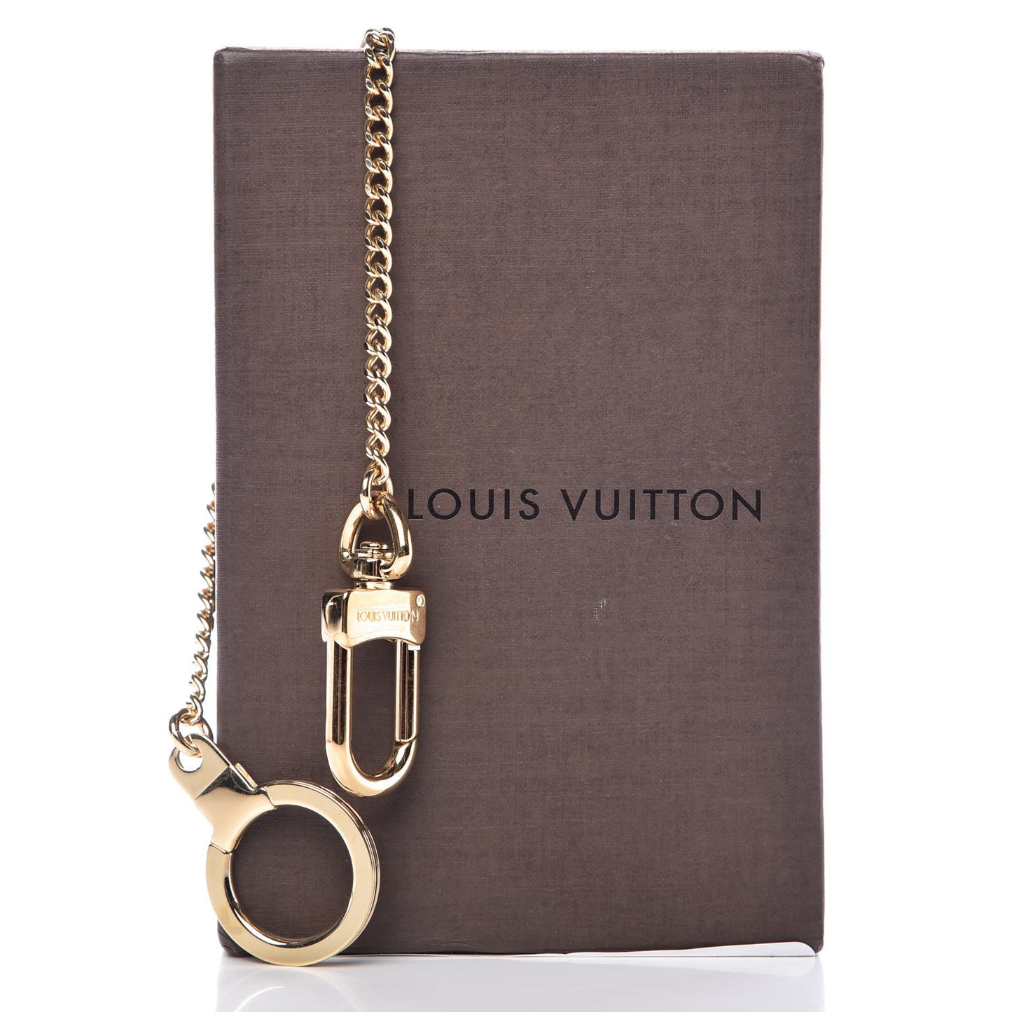 Metal Pochette Extender Key Ring Chain Gold
