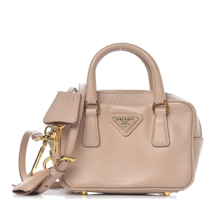 Prada Saffiano Lux Mini Top Handle Crossbody Cammeo 1 of 12