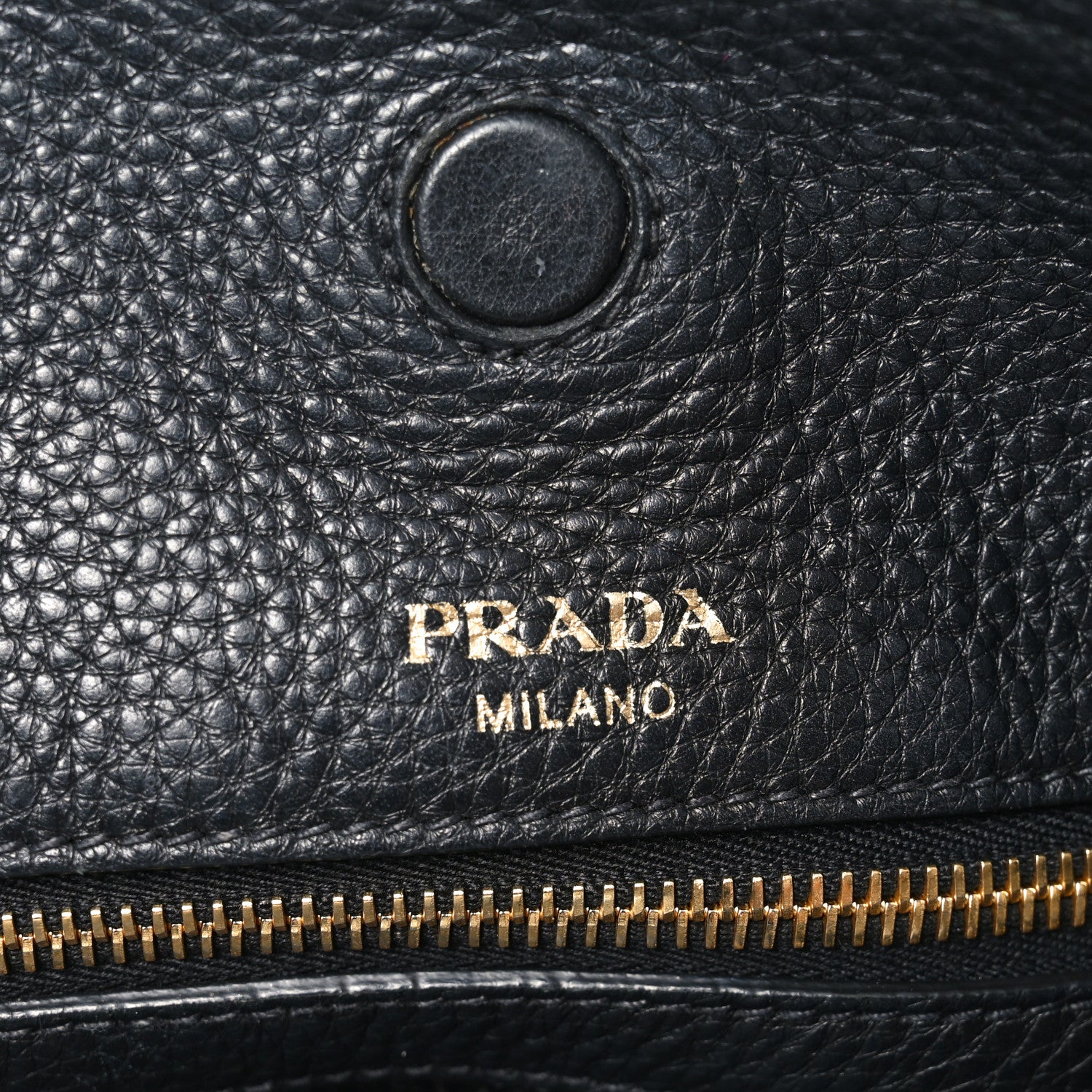 Prada Vitello Daino Pocket Shopping Tote Black 6 of 9