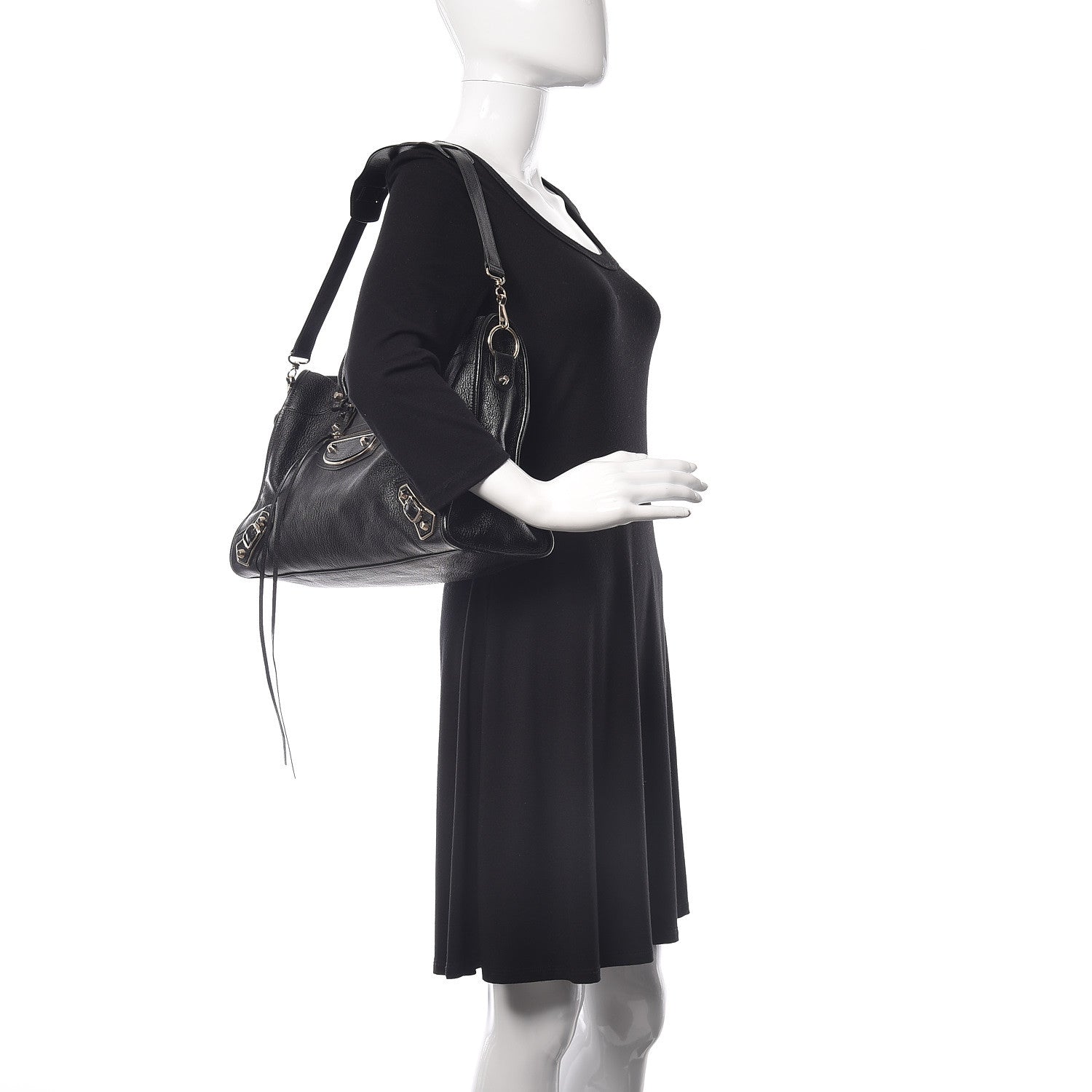 Balenciaga Chevre Gold Metallic Edge Hardware City Black 2 of 9