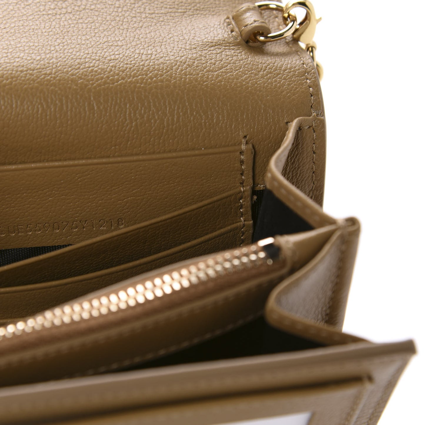 Calfskin Belle de Jour Chain Clutch Beige