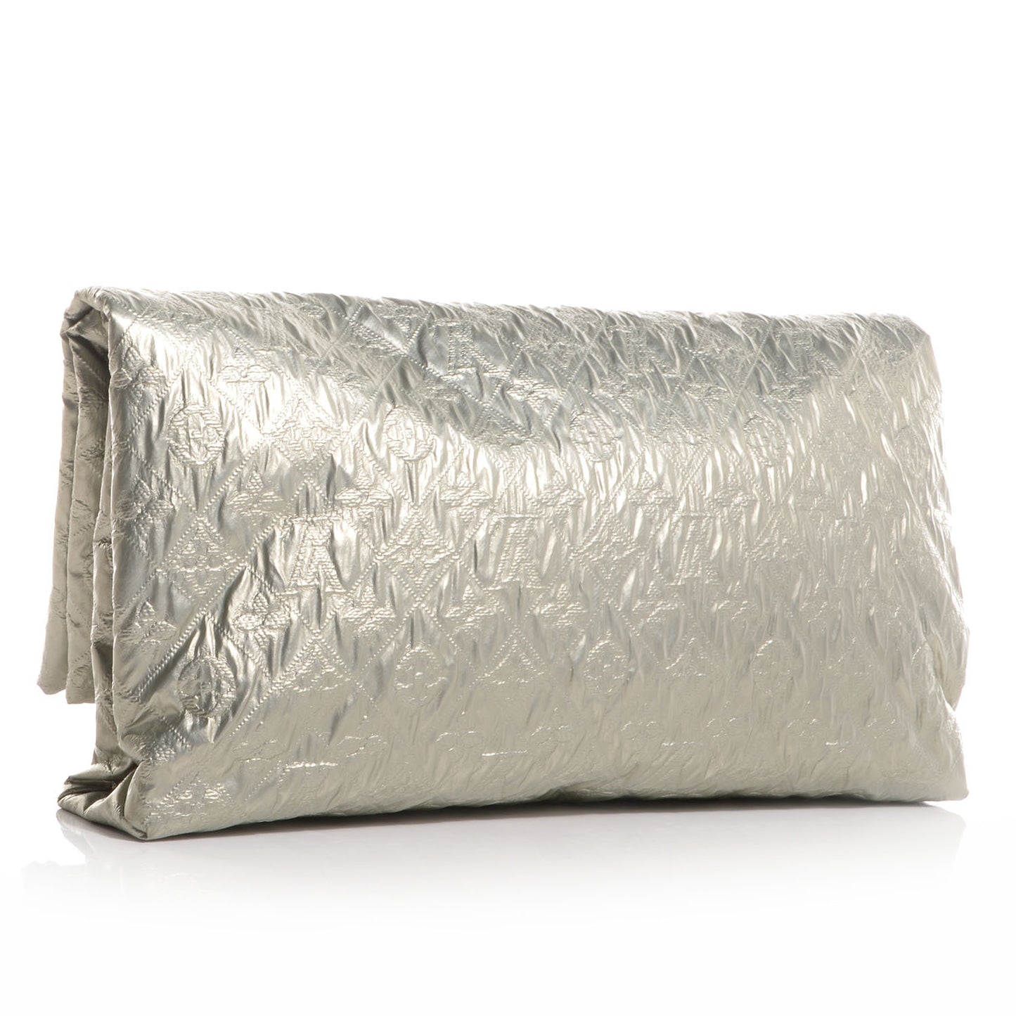 Jacquard Quilted Monogram Limelight Clutch GM Perle