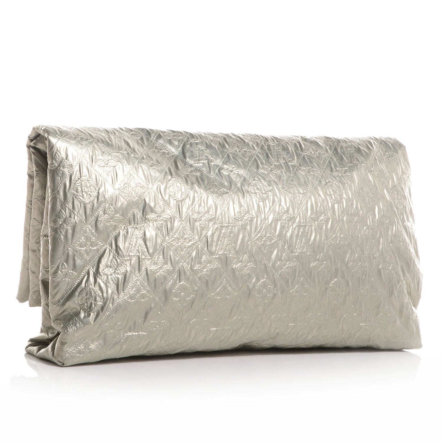 Louis Vuitton Jacquard Quilted Monogram Limelight Clutch GM Perle 3 of 8