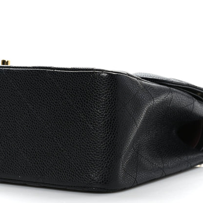 Chanel Caviar Quilted Jumbo Double Flap Black 9 of 9