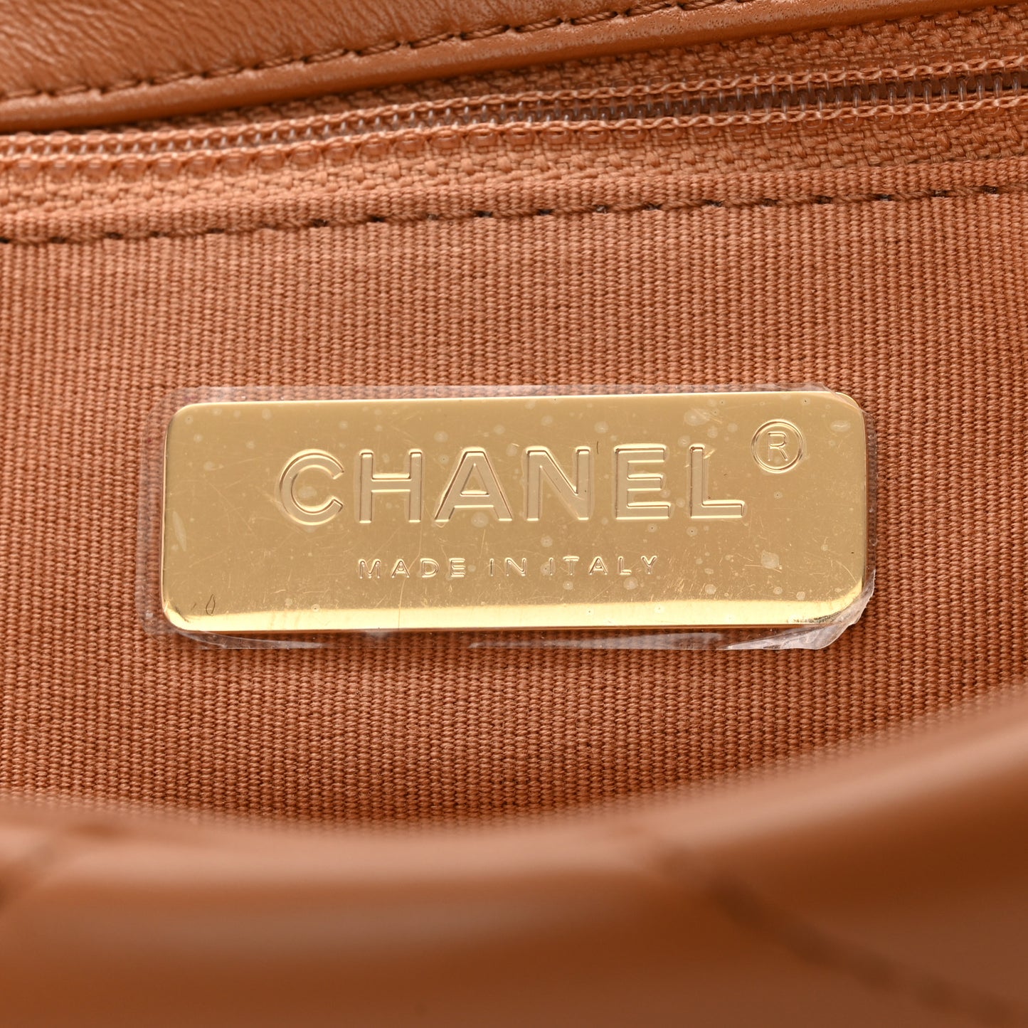 Lambskin Quilted Medium Chanel 19 Flap Brown