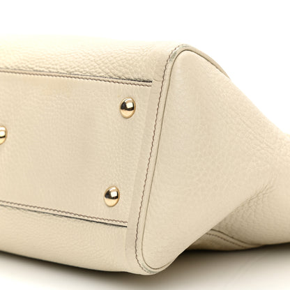 Gucci Pebbled Calfskin Small Soho Top Handle Bag Off White 10 of 20