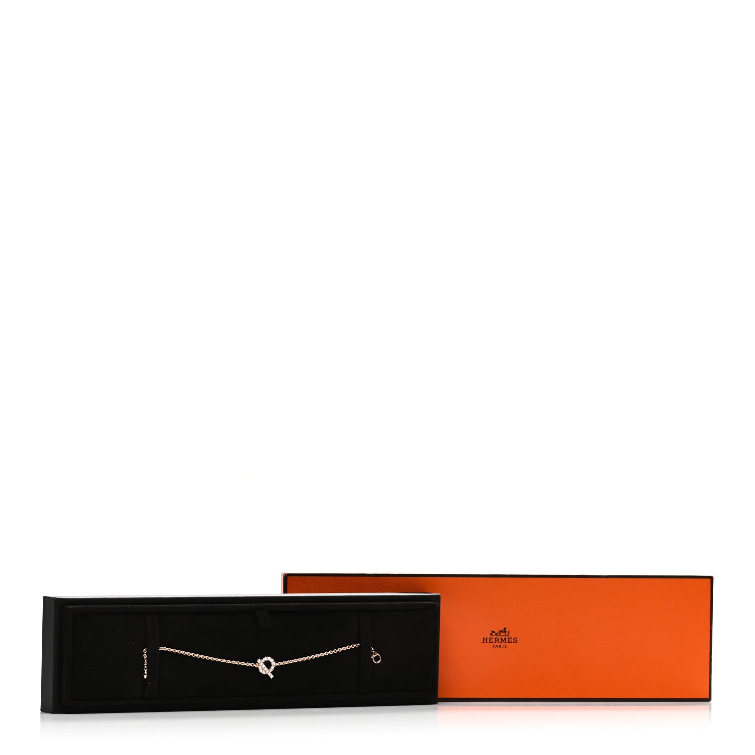 Hermes 18K Rose Gold Diamond Finesse Bracelet SH 4 of 4