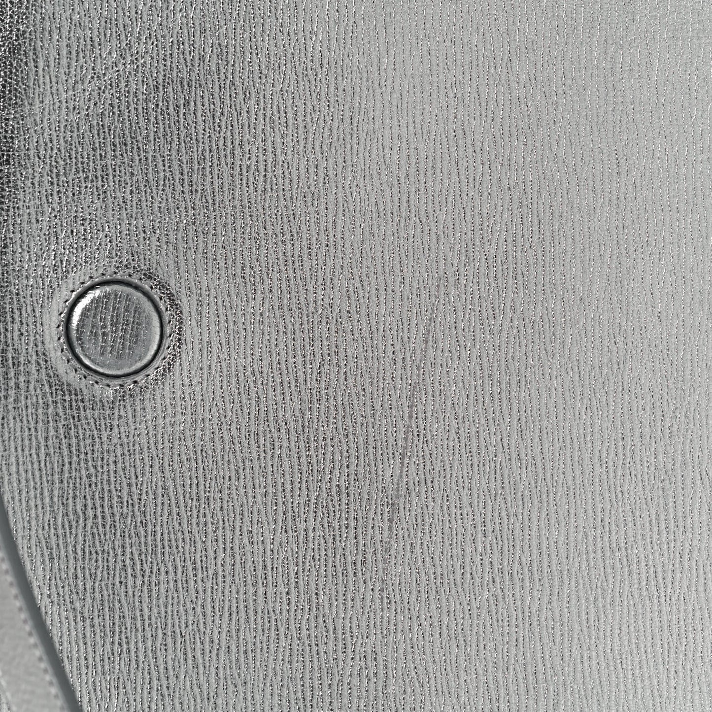 Metallic Goatskin Medium Diorever Flap Silver