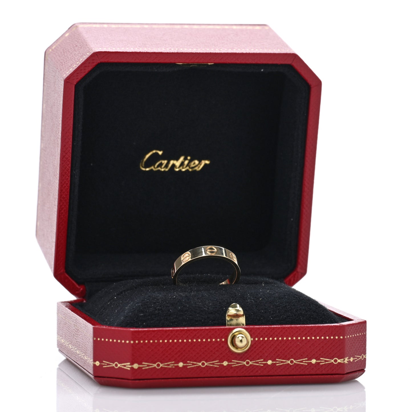 18K Yellow Gold 3.5mm LOVE Wedding Band Ring 52 6