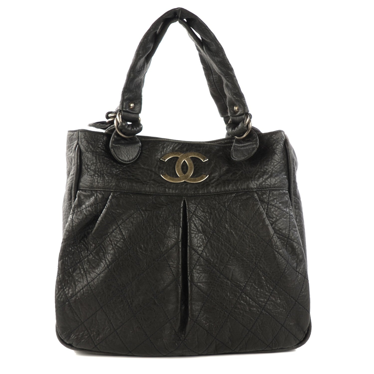 Chanel Distressed Lambskin Le Marais Tote Black 1 of 14