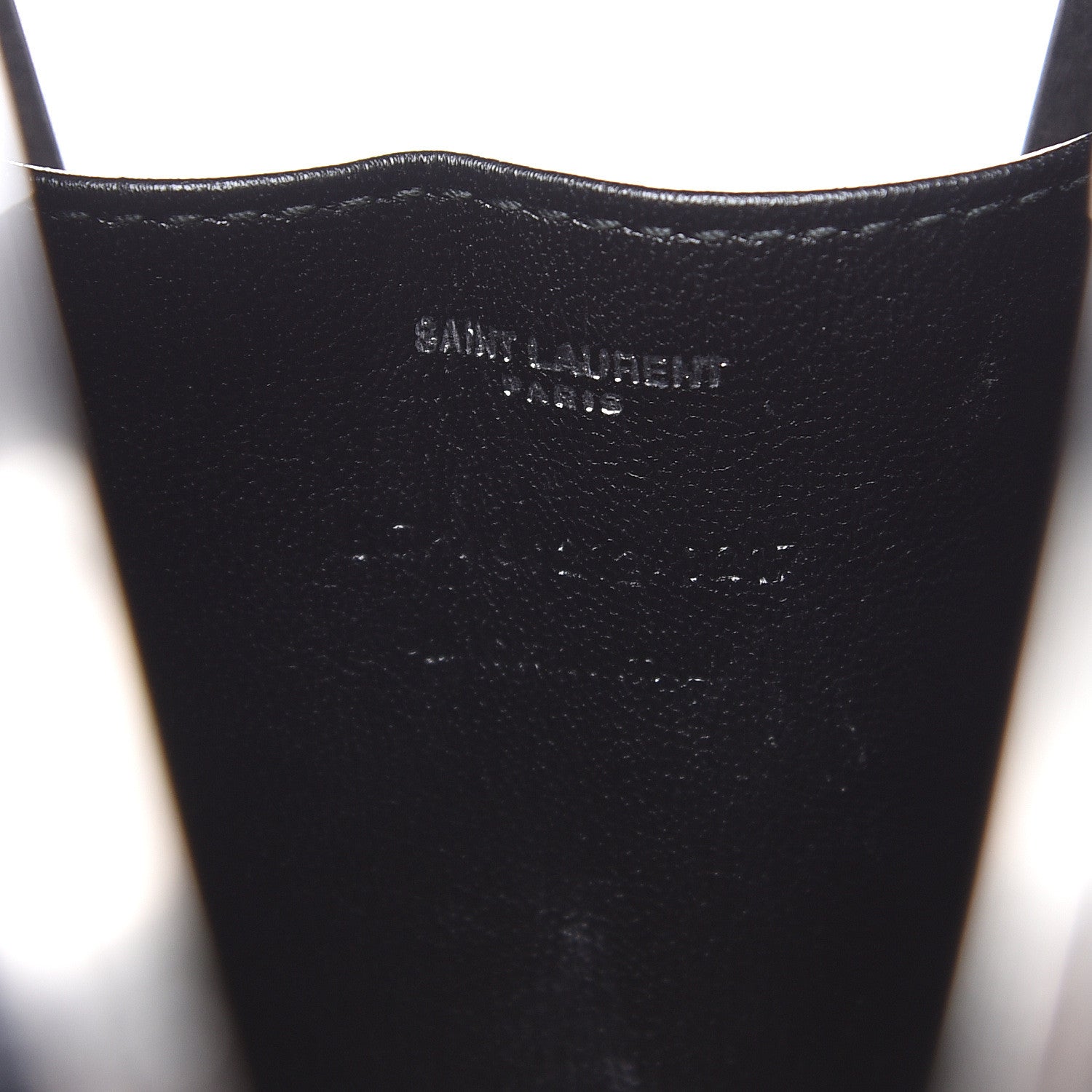 Saint Laurent Calfskin Crocodile Embossed Monogram Love Box Bag Black 6 of 10