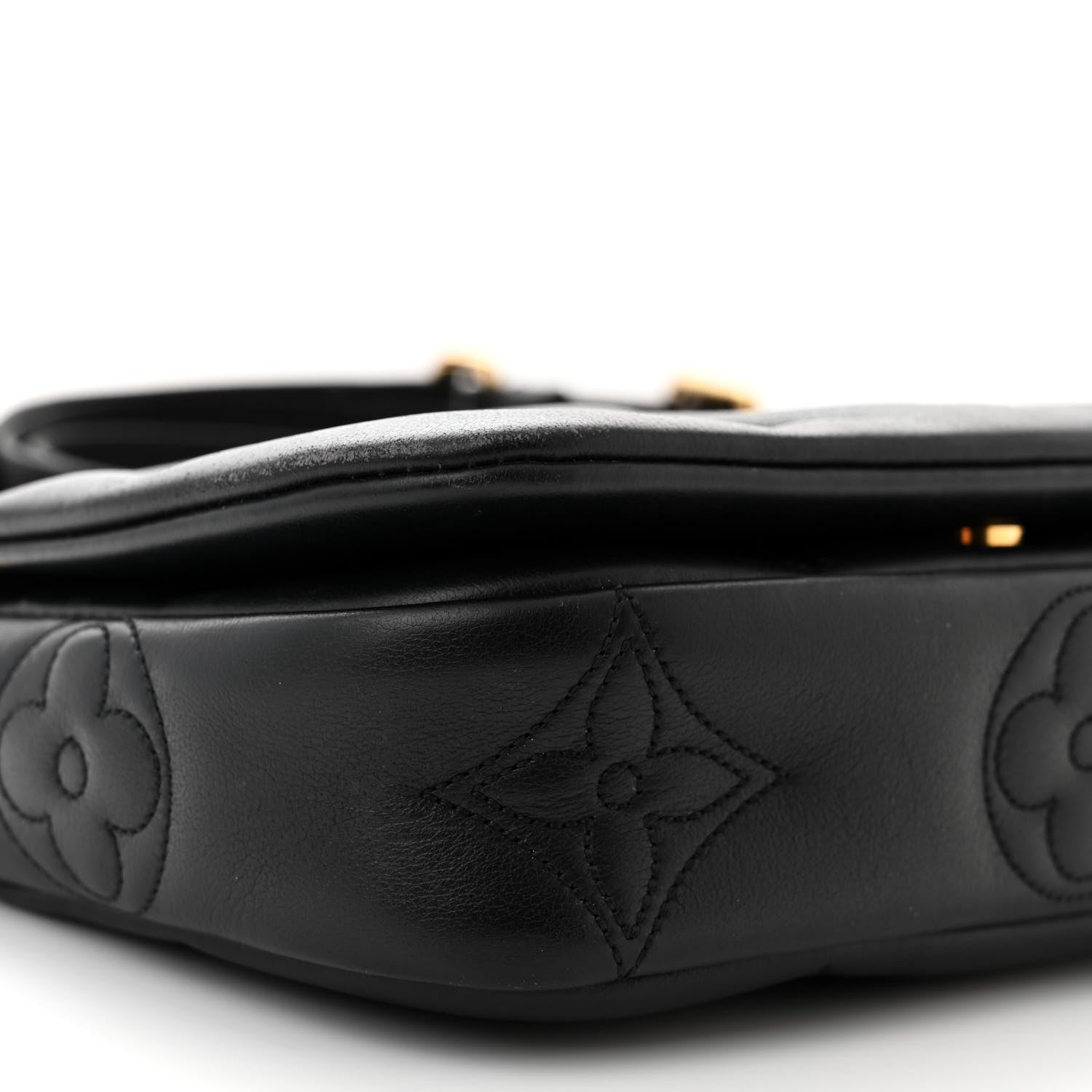 Louis Vuitton Calfskin Bubblegram Wallet On Strap Black 8 of 12