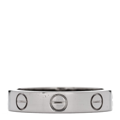 Cartier 18K White Gold 3.5mm LOVE Wedding Band Ring 48 4.5 1 of 4