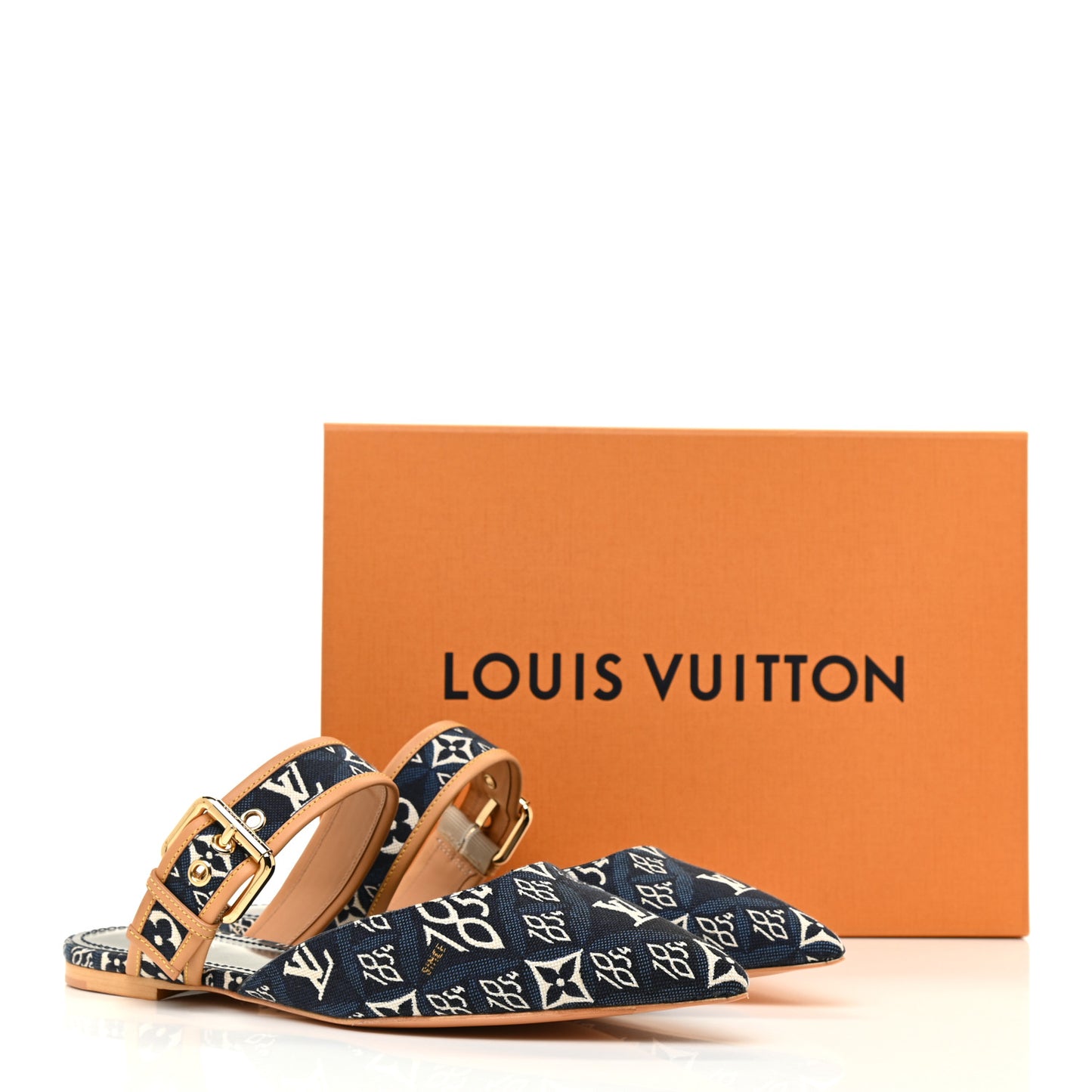 Since 1854 Sofia Flat Mule 40 Blue
