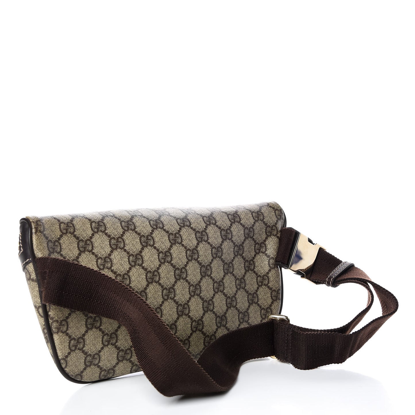 GG Supreme Monogram Belt Bag Dark Brown