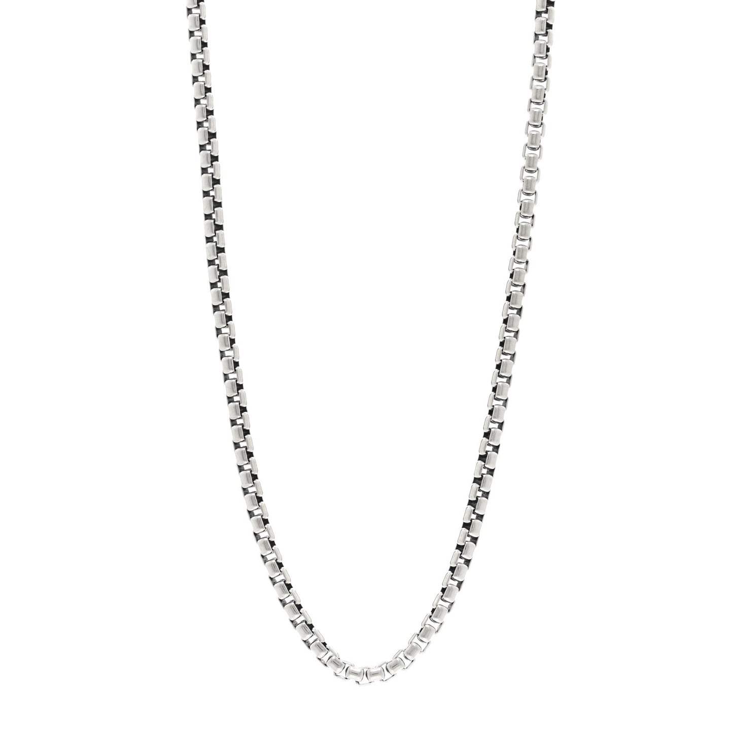 Sterling Silver 5.2mm Box Chain Necklace 25.75"