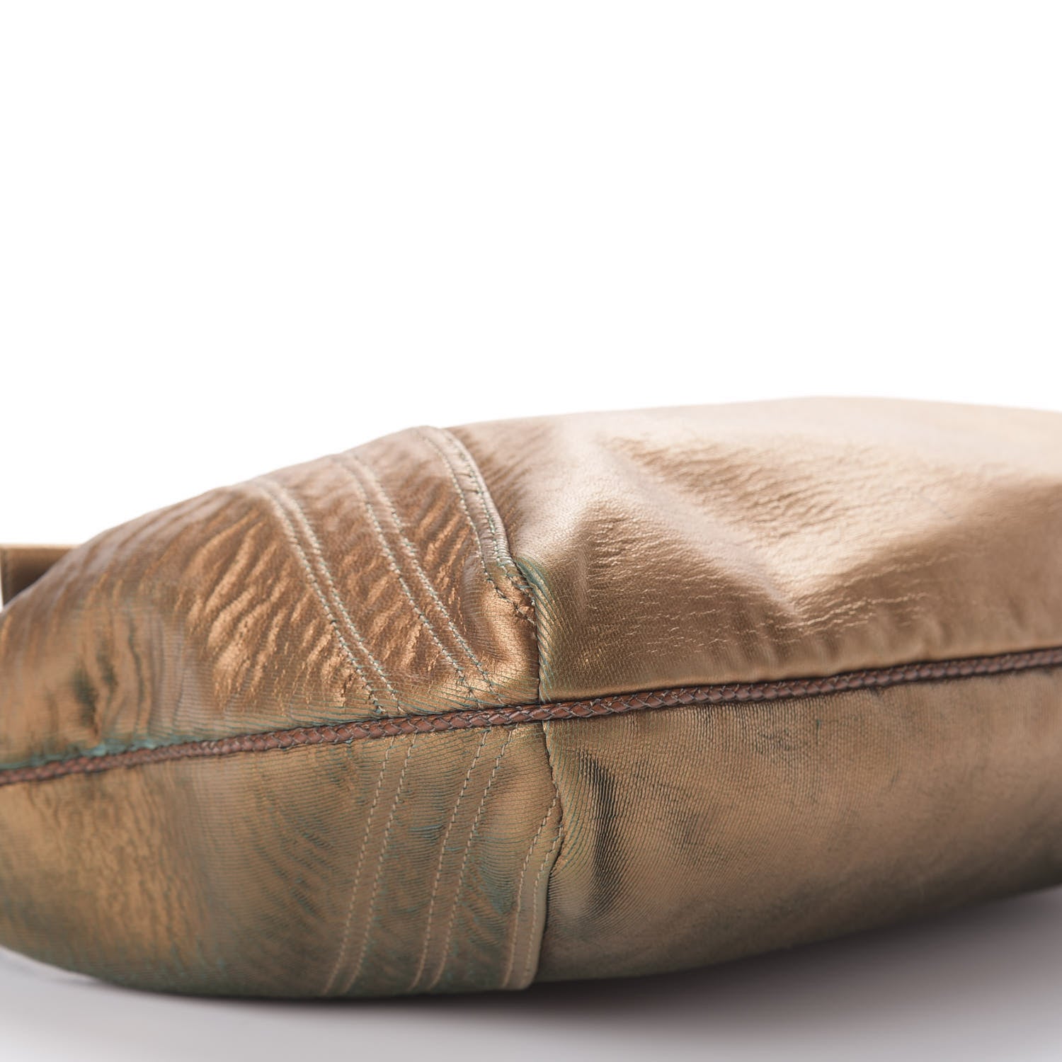 Fendi Nappa Fortuny Hologram Spy Hobo Bag Tobacco Oro Ambrato 6 of 14