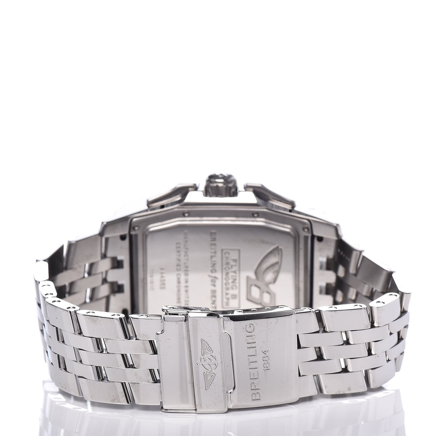 Stainless Steel Mother of Pearl 39mm Bentley Flying B Chronograph Automatic Watch Brown A44365
