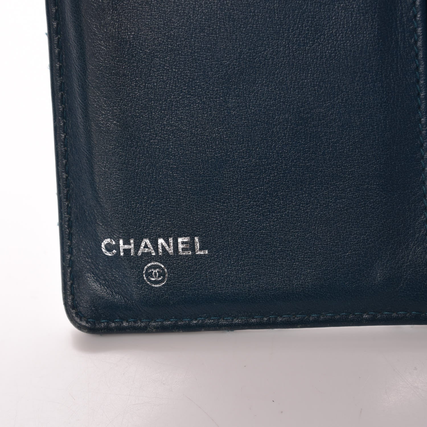 Chanel Patent Quilted Brilliant Yen Wallet Dark Blue 6 of 11